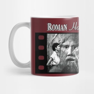 Audrey Hepburn at the Mouth of Truth in Roman Holiday WHITE Mug